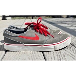 Nike SB Stefan Janoski Skateboarding Shoes Sneakers Gray Red Mens Size 8